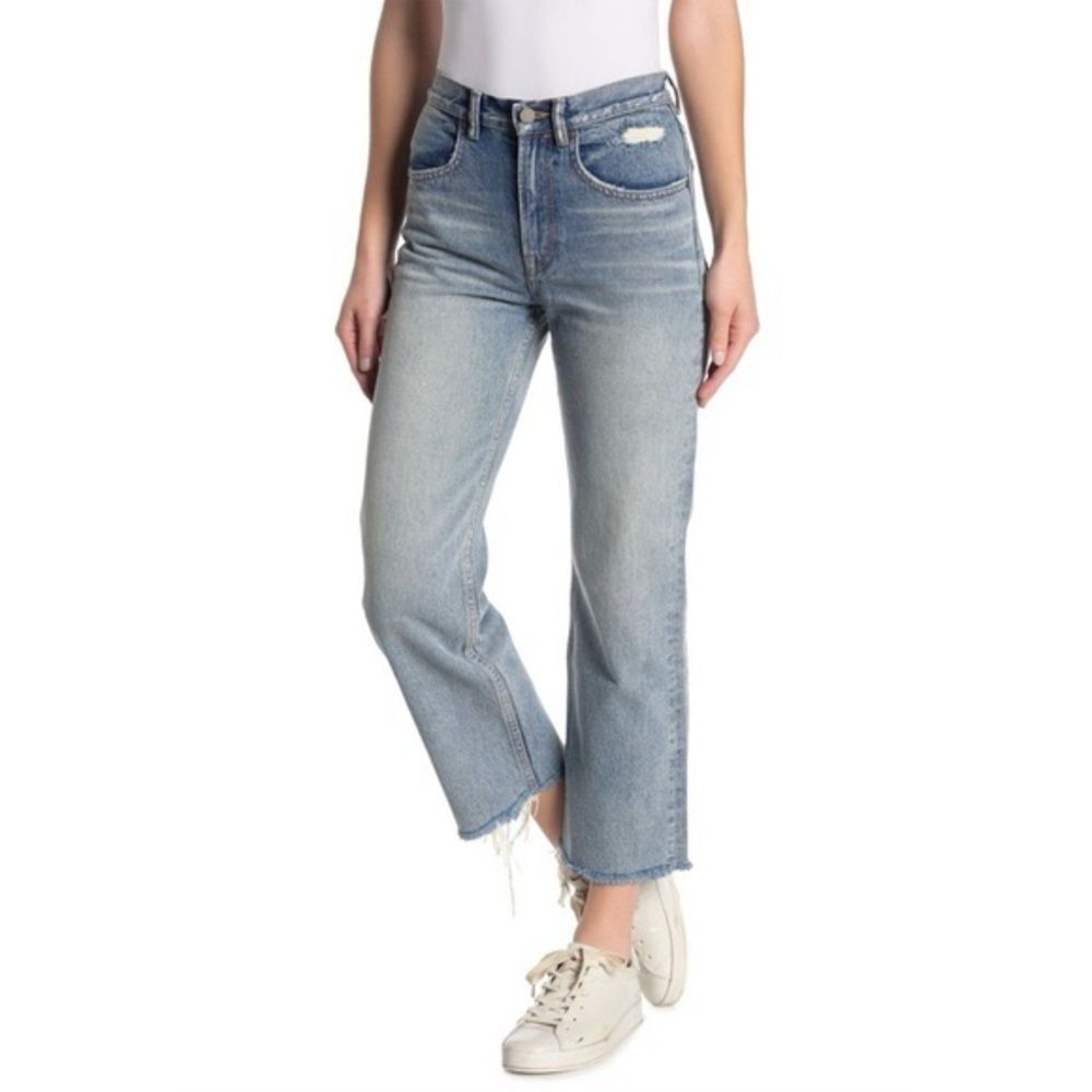 AllSaints Mazzy cropped wide leg denim jeans size 28